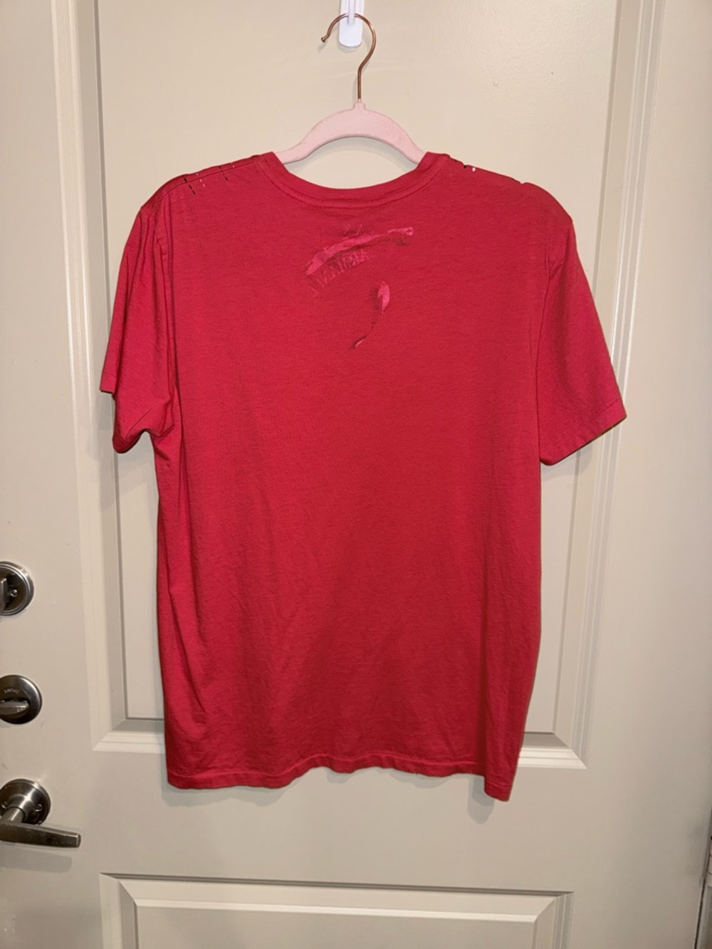 ♠️ Armani Exchange Red Graphic Short Sleeve Tee Large - Picture 2 of 3
